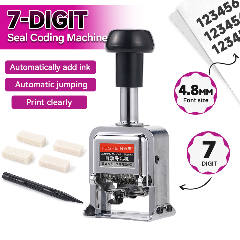 7 Digit Automatic Numbering Ma - đánh giá và giá Rubber Date Stamp