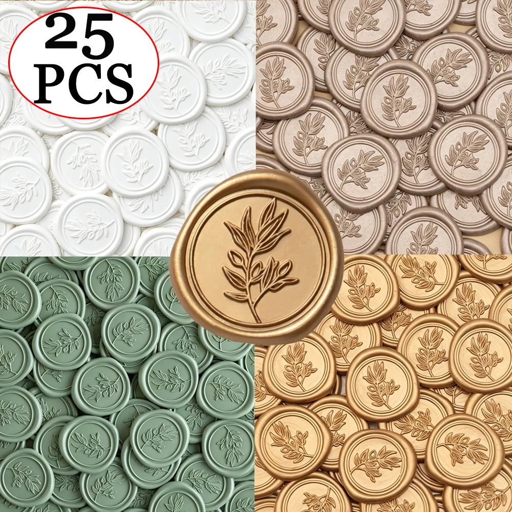 25pcs/set Olive Branches Leafy - đánh giá và giá Wax Seal Stamp Set