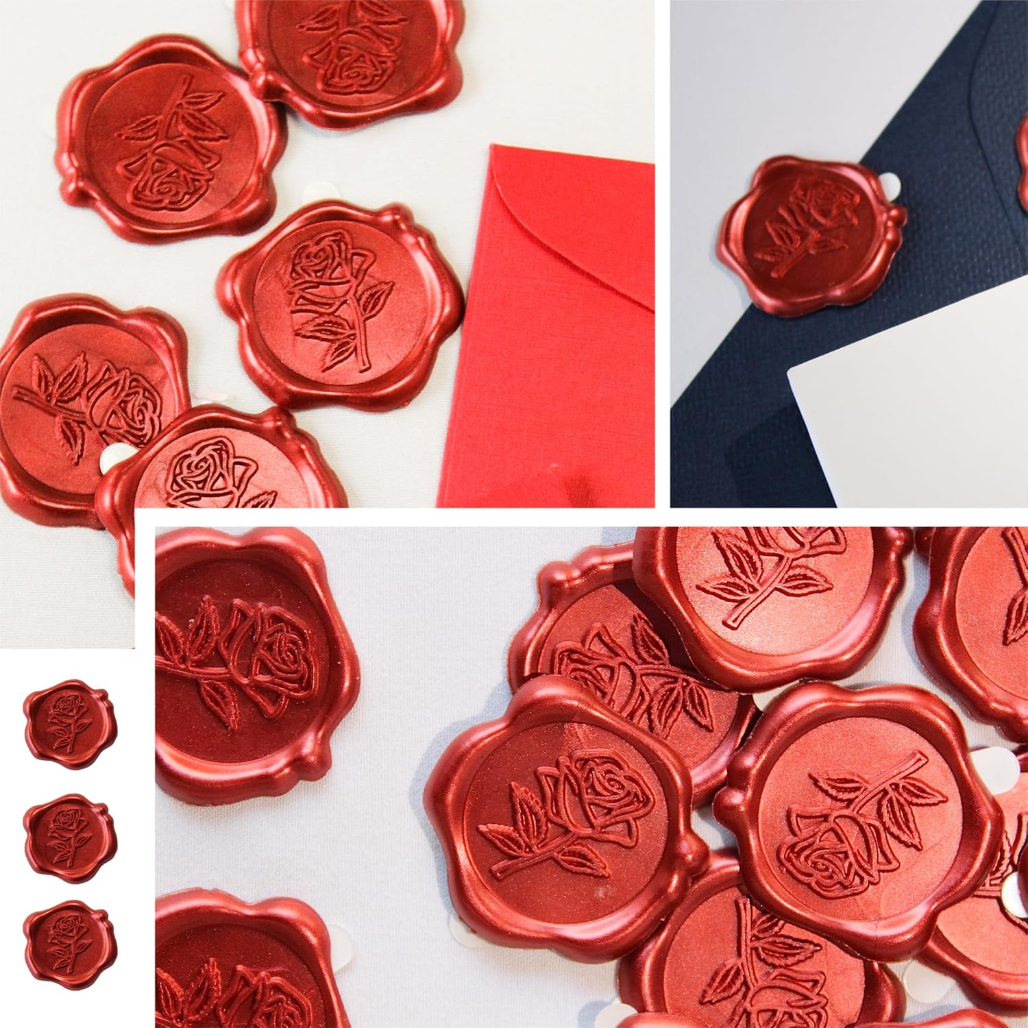 25pcs/set 3D Rose Flower Shape - đánh giá và giá Wax Seal Stamp Set
